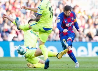 Asistencia de Messi para Barcelona