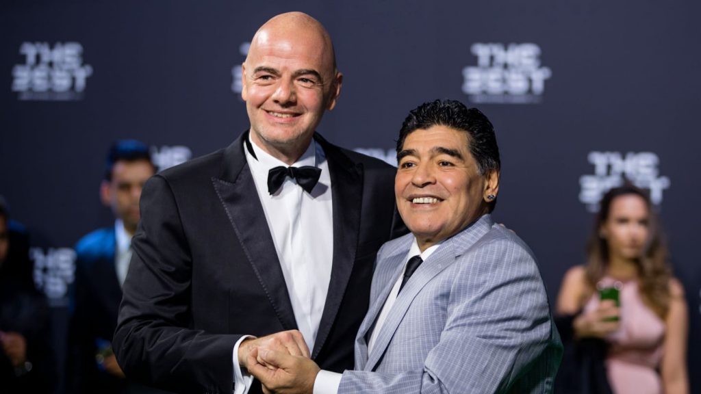 Maradona con Infantino